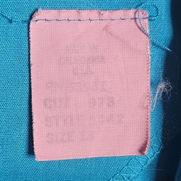 VTG Bright Blue Pinafore Fit & Flare Midi Dress - Picture 5 of 5